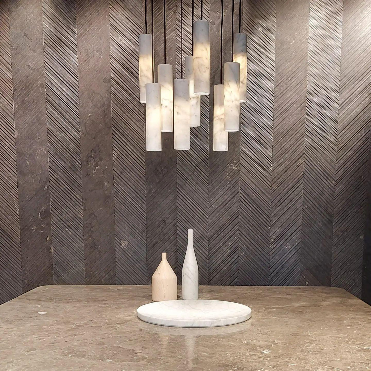 Lunexi Cluster Alabaster Pendelleuchte