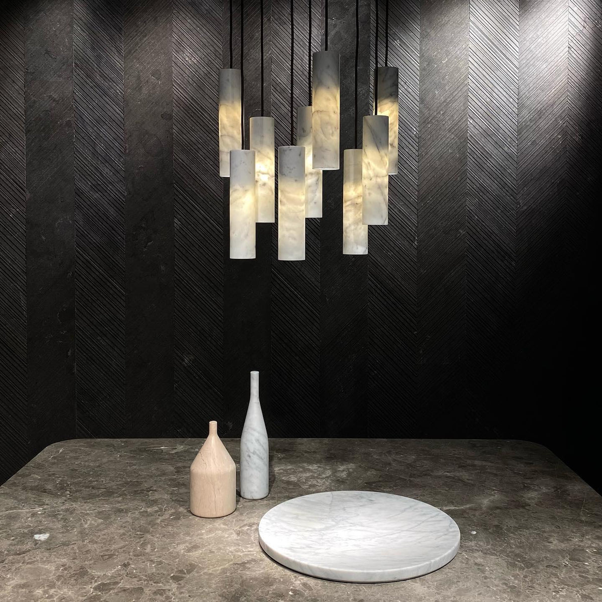 Lunexi Cluster Alabaster Pendelleuchte