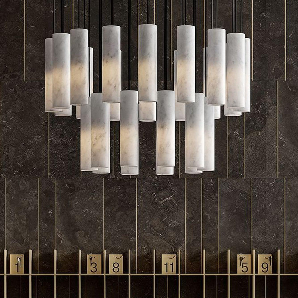 Lunexi Cluster Alabaster Pendelleuchte