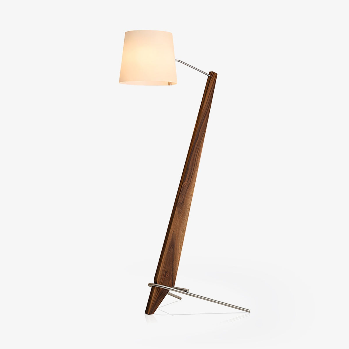 Vyran Stehleuchte aus Holz und Stoff