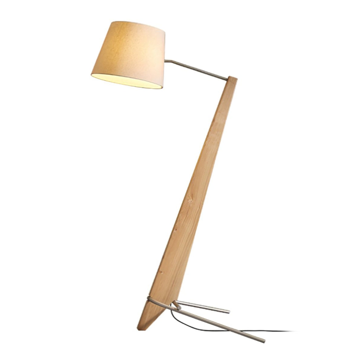 Vyran Stehleuchte aus Holz und Stoff