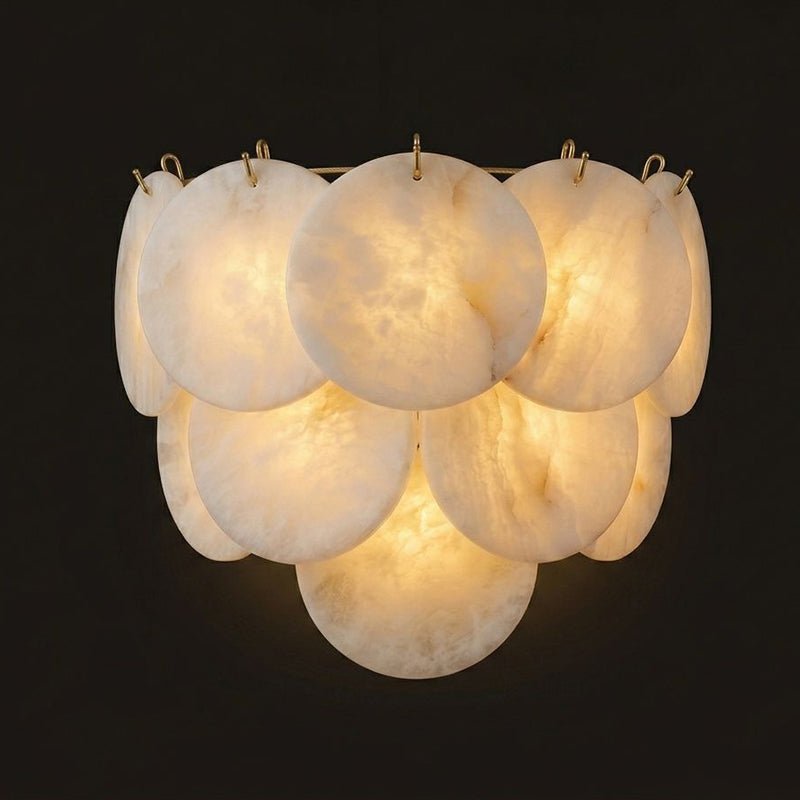 Pemberhurst Wandleuchte aus Alabaster-Scheibe