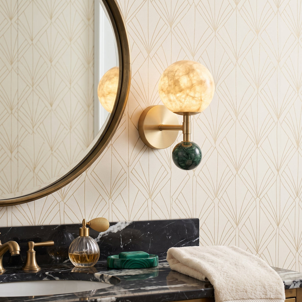 Tarrowcombe Wandleuchte aus Alabaster