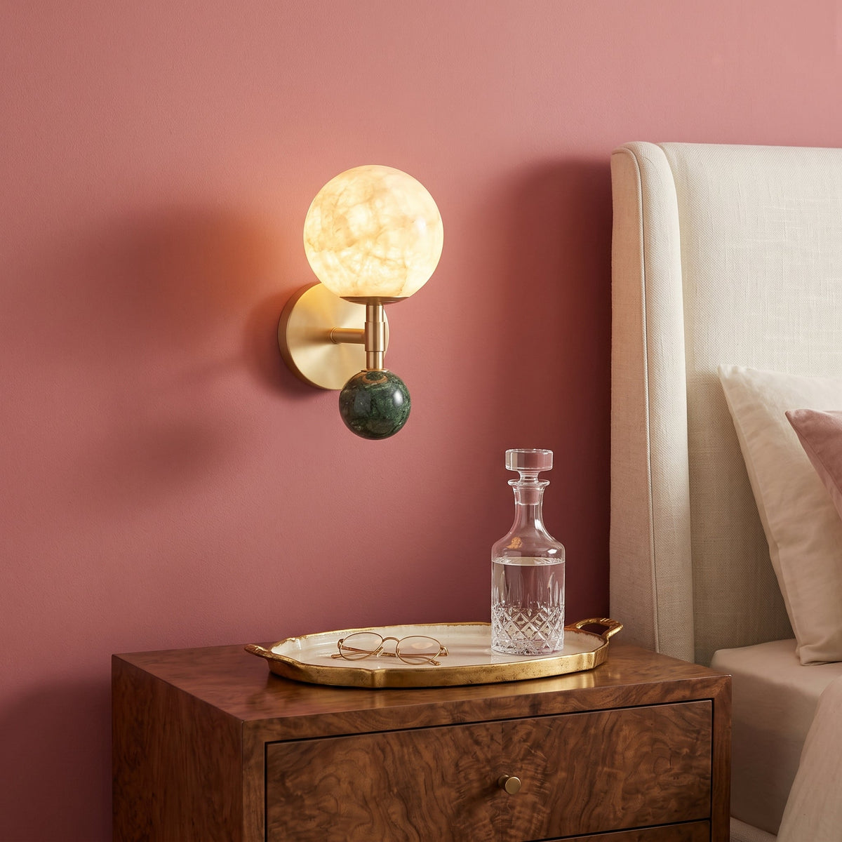 Tarrowcombe Wandleuchte aus Alabaster