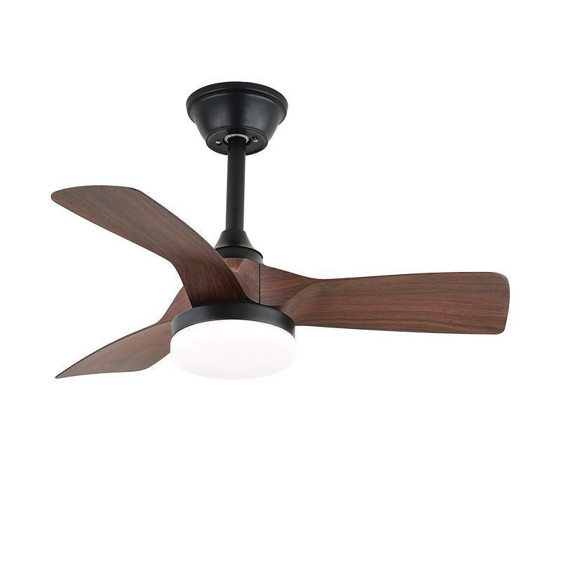 Elvelira minimalistisch Schwarzes Holz Deckenventilator mit Beleuchtung