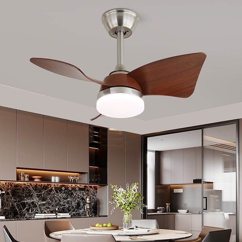 Elvelira minimalistisch Schwarzes Holz Deckenventilator mit Beleuchtung