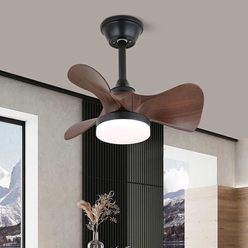 Elvelira minimalistisch Schwarzes Holz Deckenventilator mit Beleuchtung