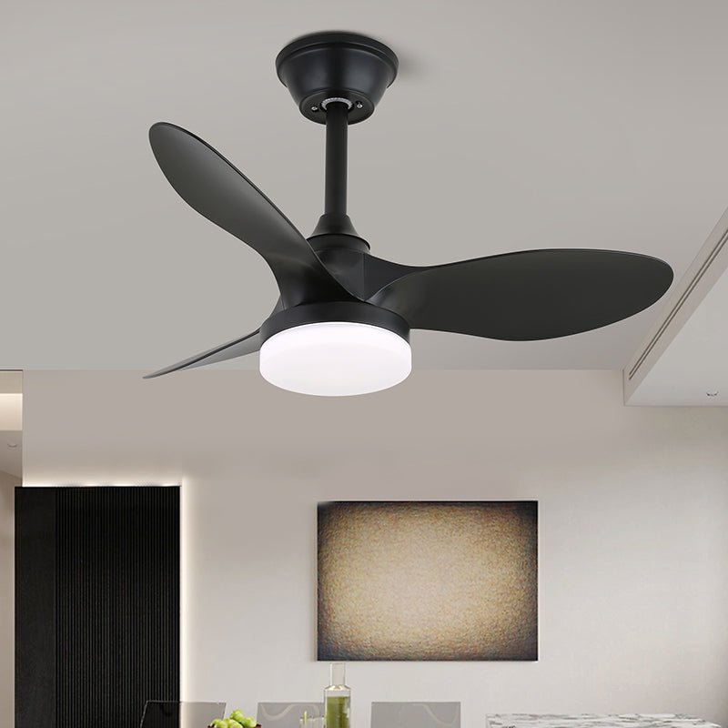Elvelira minimalistisch Schwarzes Holz Deckenventilator mit Beleuchtung
