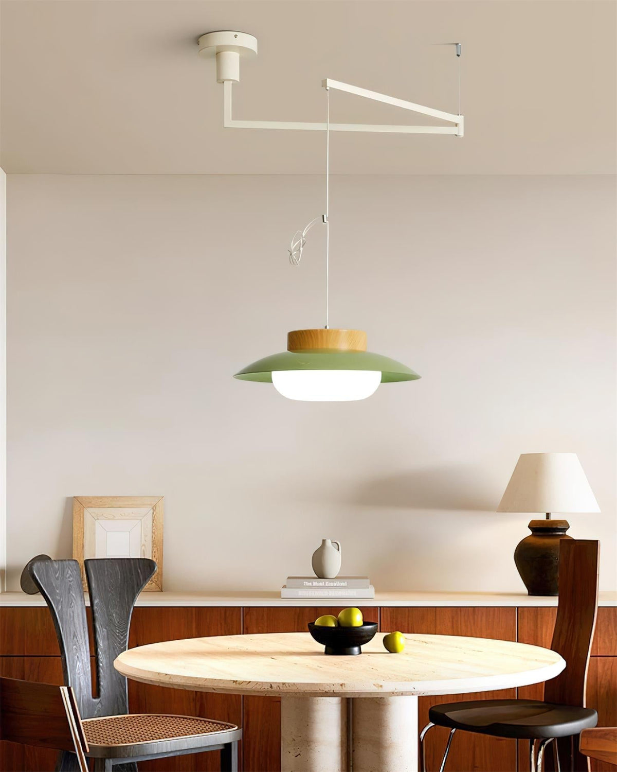 Teriivise Pendelleuchte mit Schwenkarmlampe