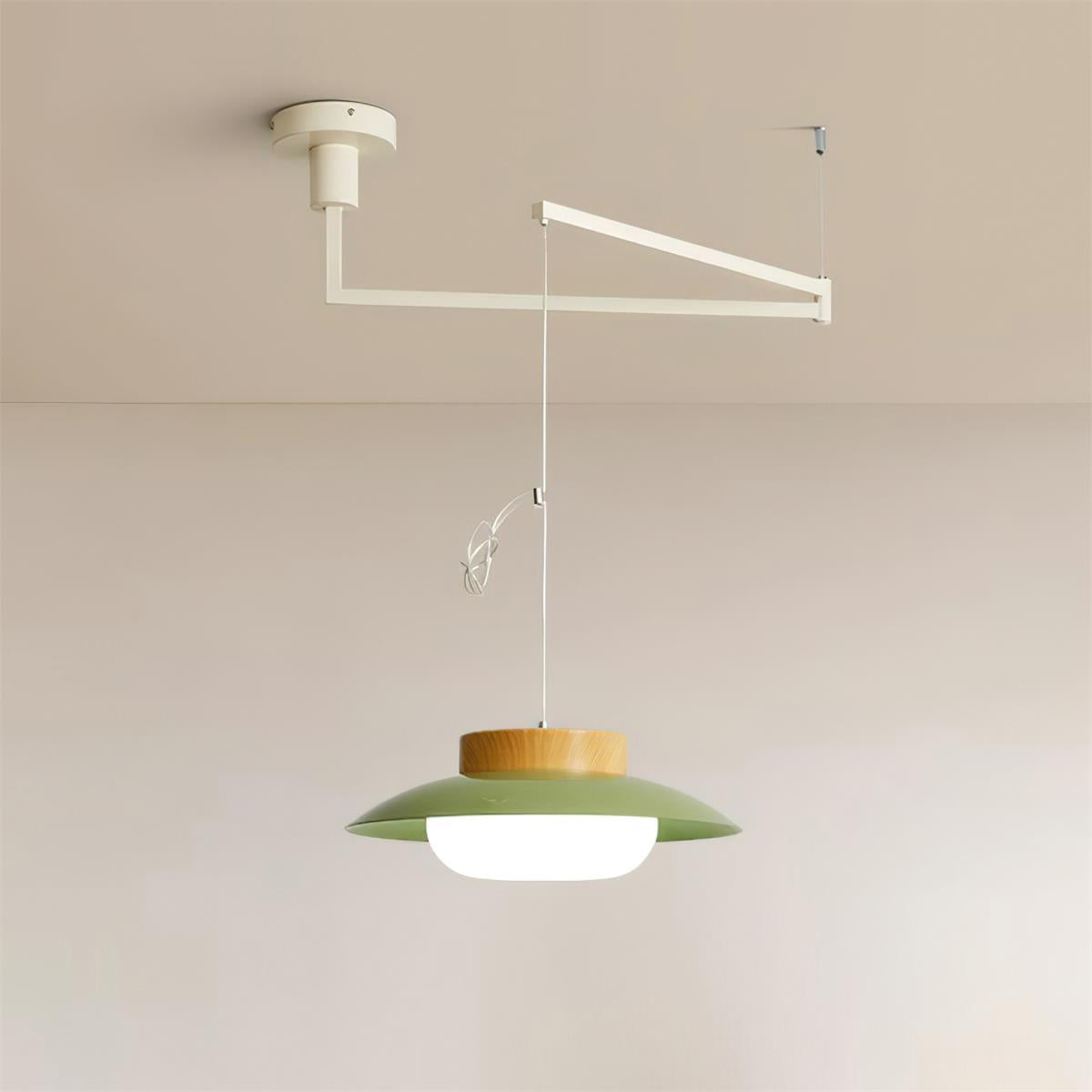 Teriivise Pendelleuchte mit Schwenkarmlampe