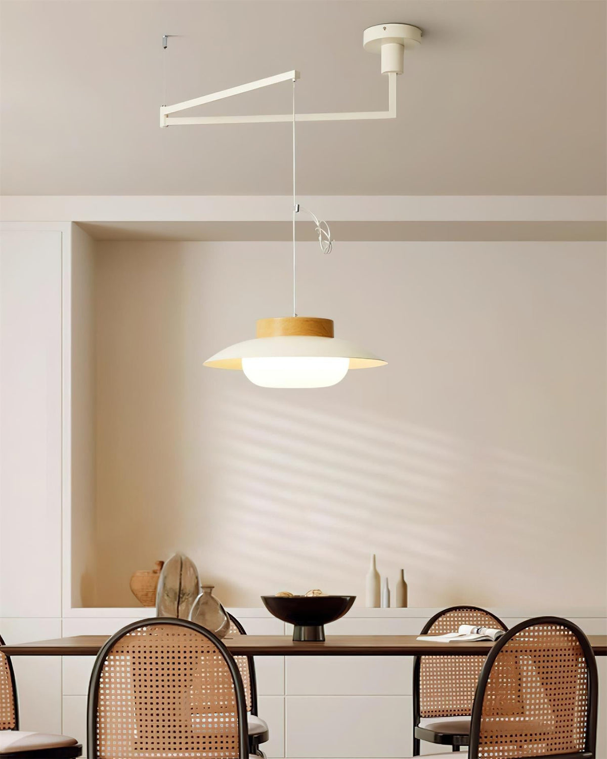 Teriivise Pendelleuchte mit Schwenkarmlampe