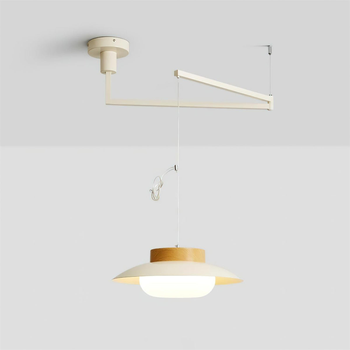 Teriivise Pendelleuchte mit Schwenkarmlampe