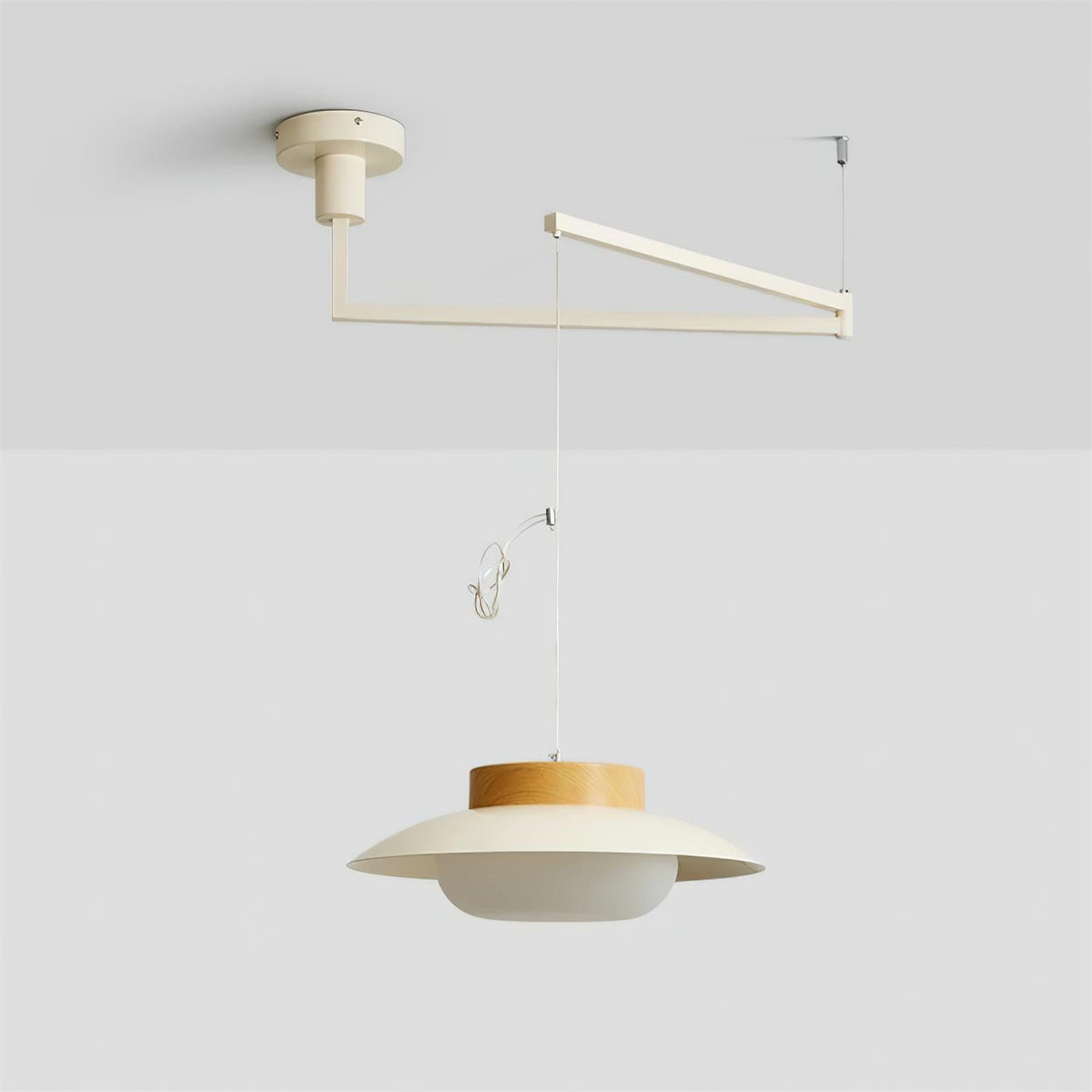 Teriivise Pendelleuchte mit Schwenkarmlampe