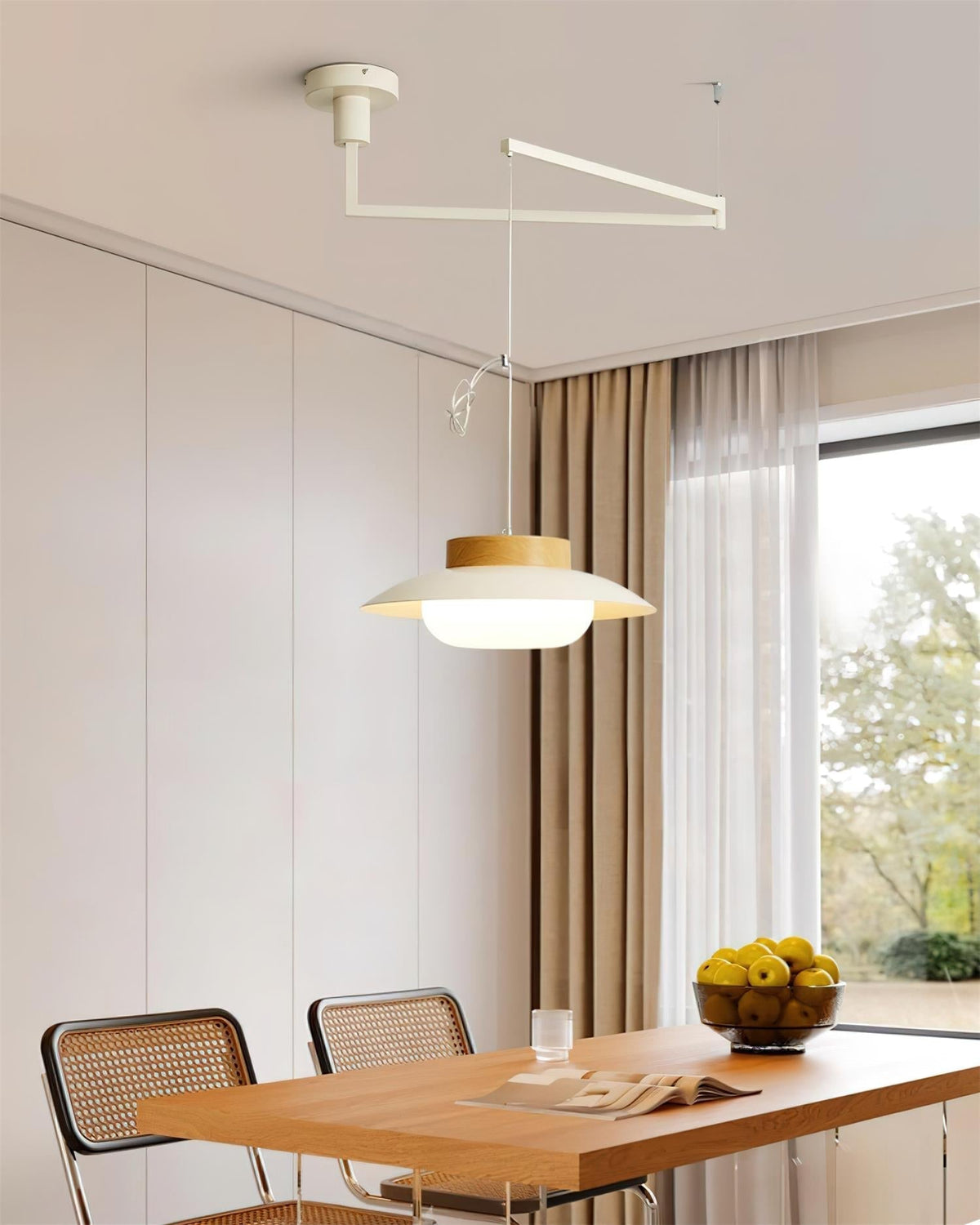 Teriivise Pendelleuchte mit Schwenkarmlampe