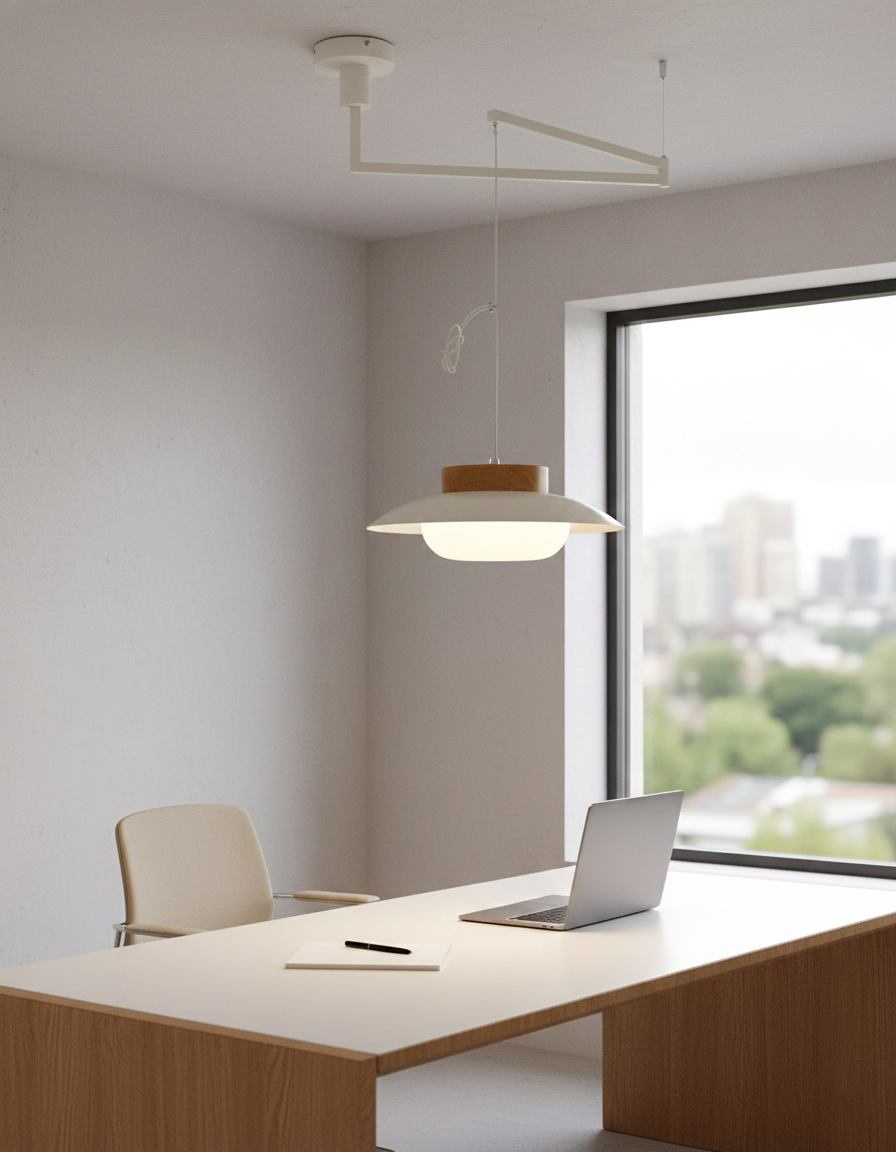 Teriivise Pendelleuchte mit Schwenkarmlampe