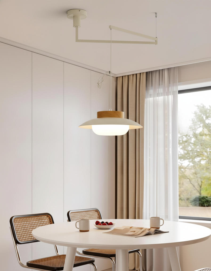Teriivise Pendelleuchte mit Schwenkarmlampe