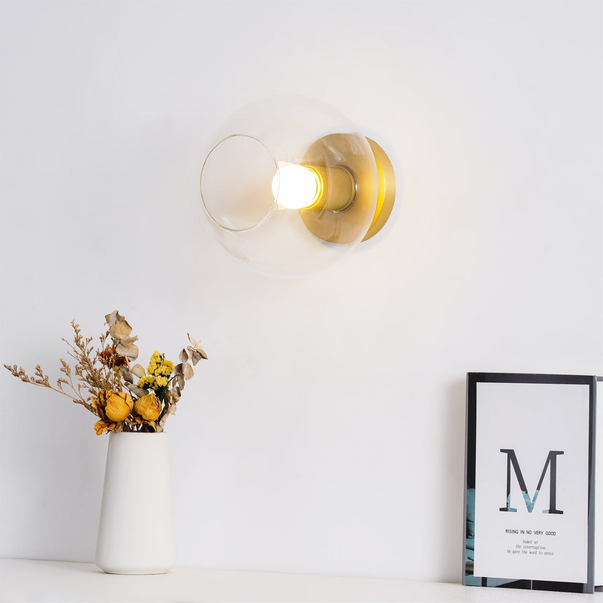 Elthyn Deckenleuchte Kegel Glas Messing Minimalistisch Industriell