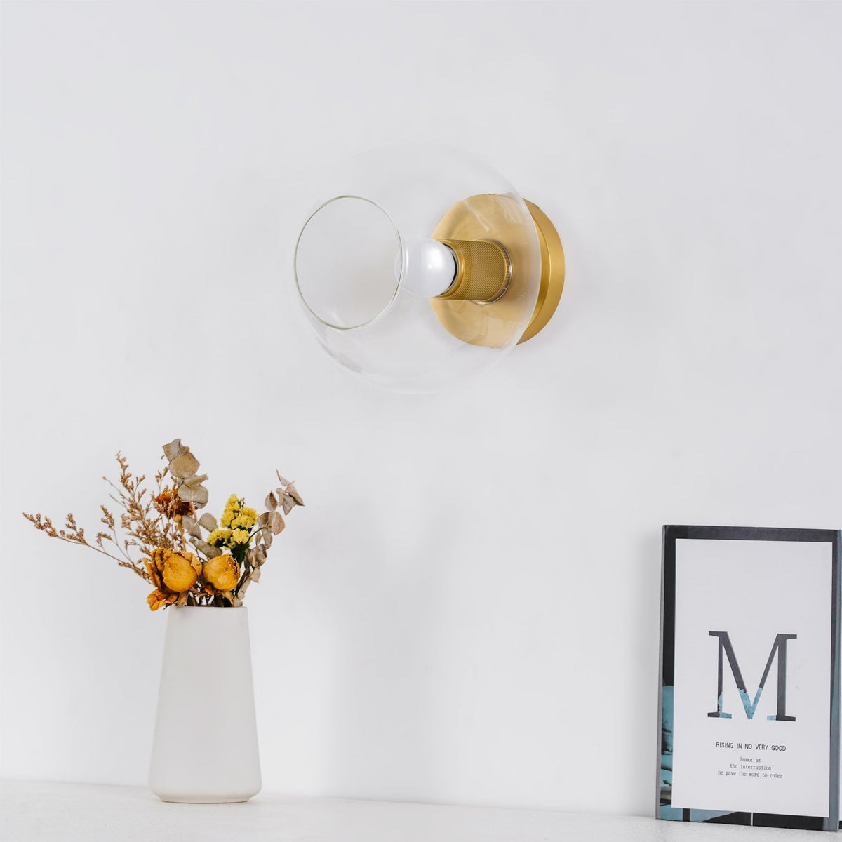 Elthyn Deckenleuchte Kegel Glas Messing Minimalistisch Industriell