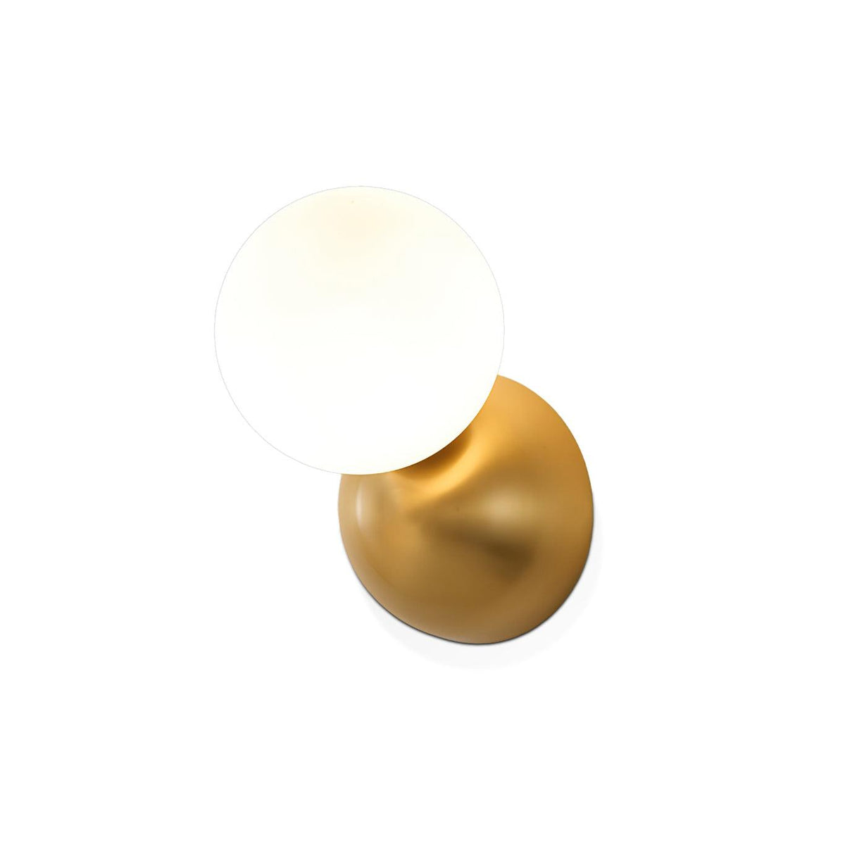 Velirina Kugel aus Glas und Messing Wandleuchte