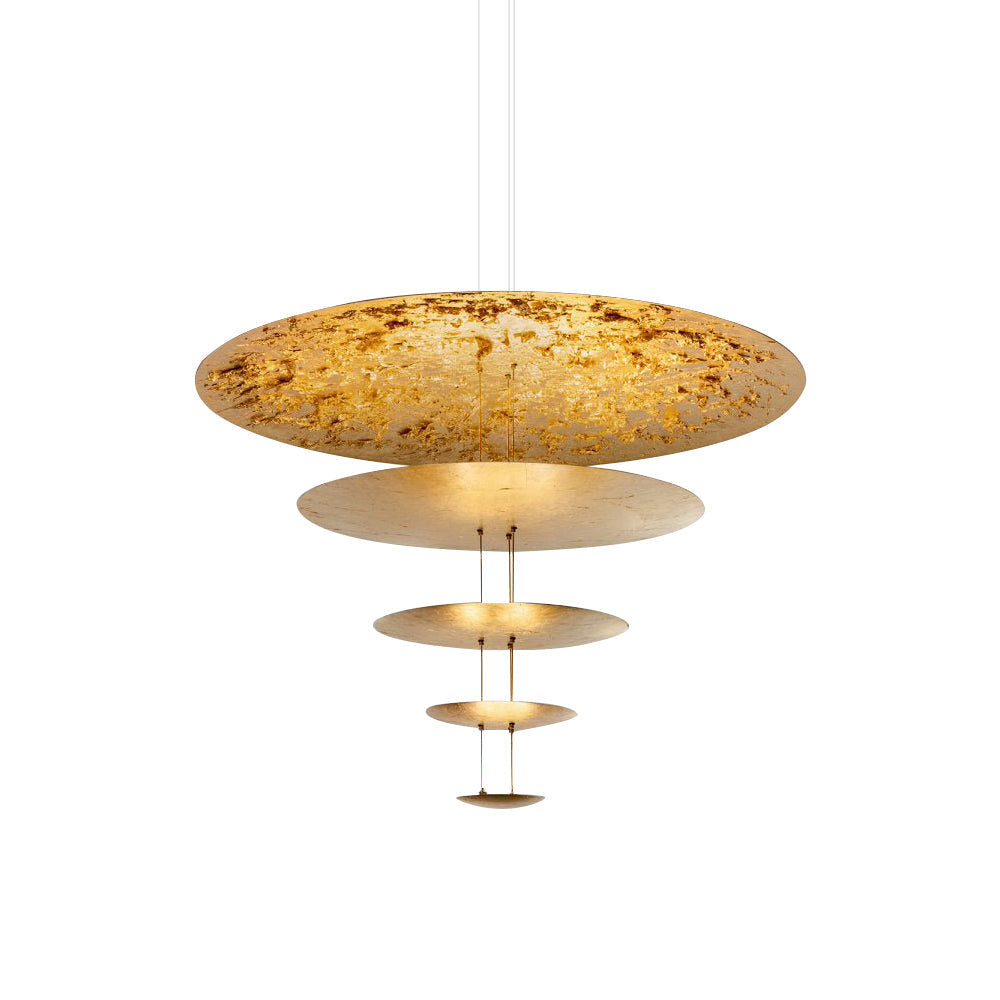 Phelion mehrschichtige Pendelleuchte aus Goldfolie