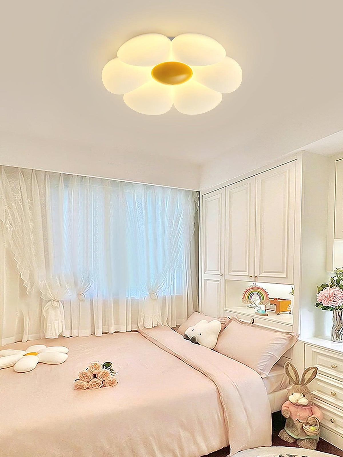 Liorinella Deckenleuchte Sechsstreifen-Blumenform Eleganter Charme für Kinderzimmer