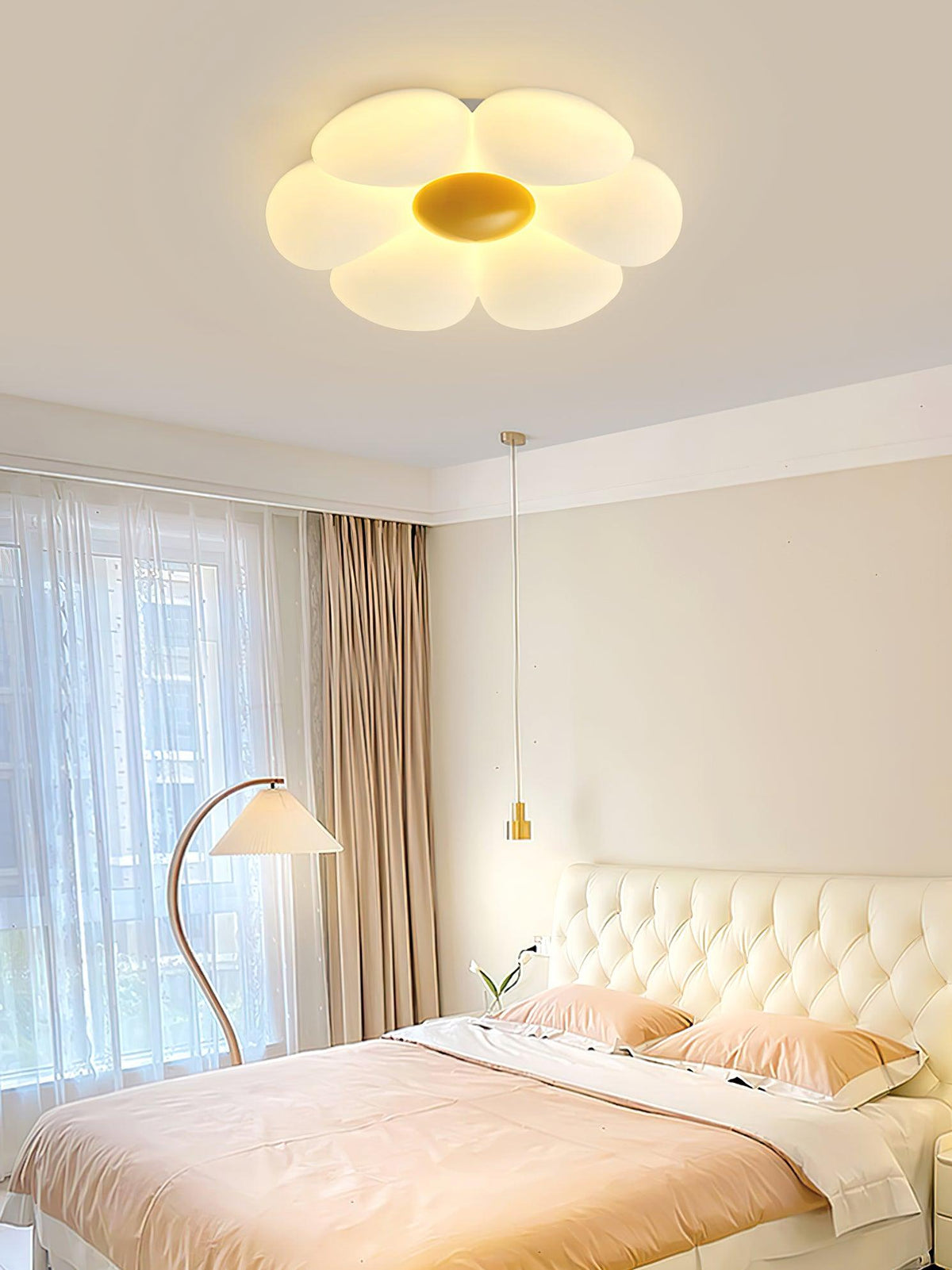 Liorinella Deckenleuchte Sechsstreifen-Blumenform Eleganter Charme für Kinderzimmer