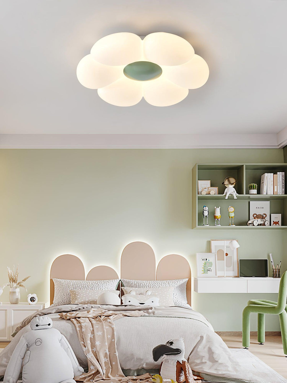 Liorinella Deckenleuchte Sechsstreifen-Blumenform Eleganter Charme für Kinderzimmer