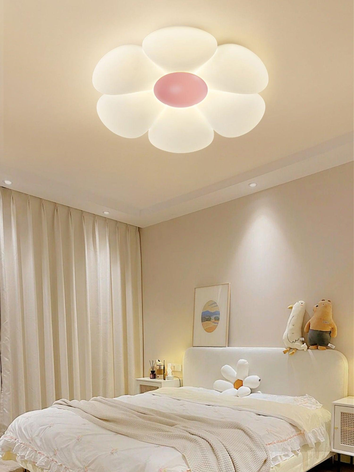 Liorinella Deckenleuchte Sechsstreifen-Blumenform Eleganter Charme für Kinderzimmer