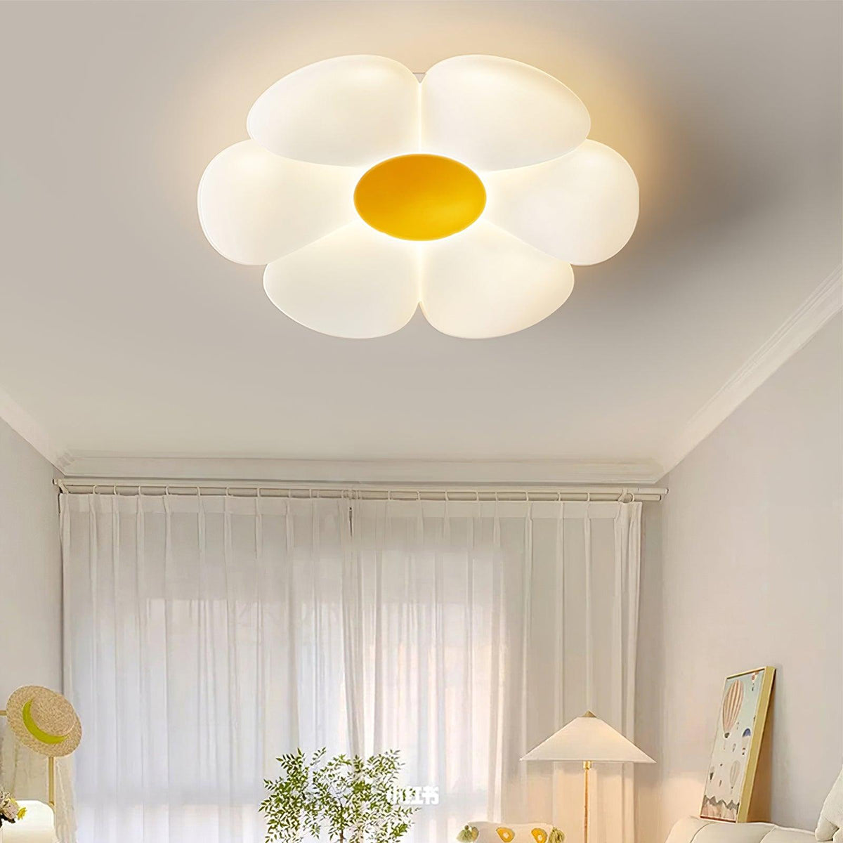 Liorinella Deckenleuchte Sechsstreifen-Blumenform Eleganter Charme für Kinderzimmer
