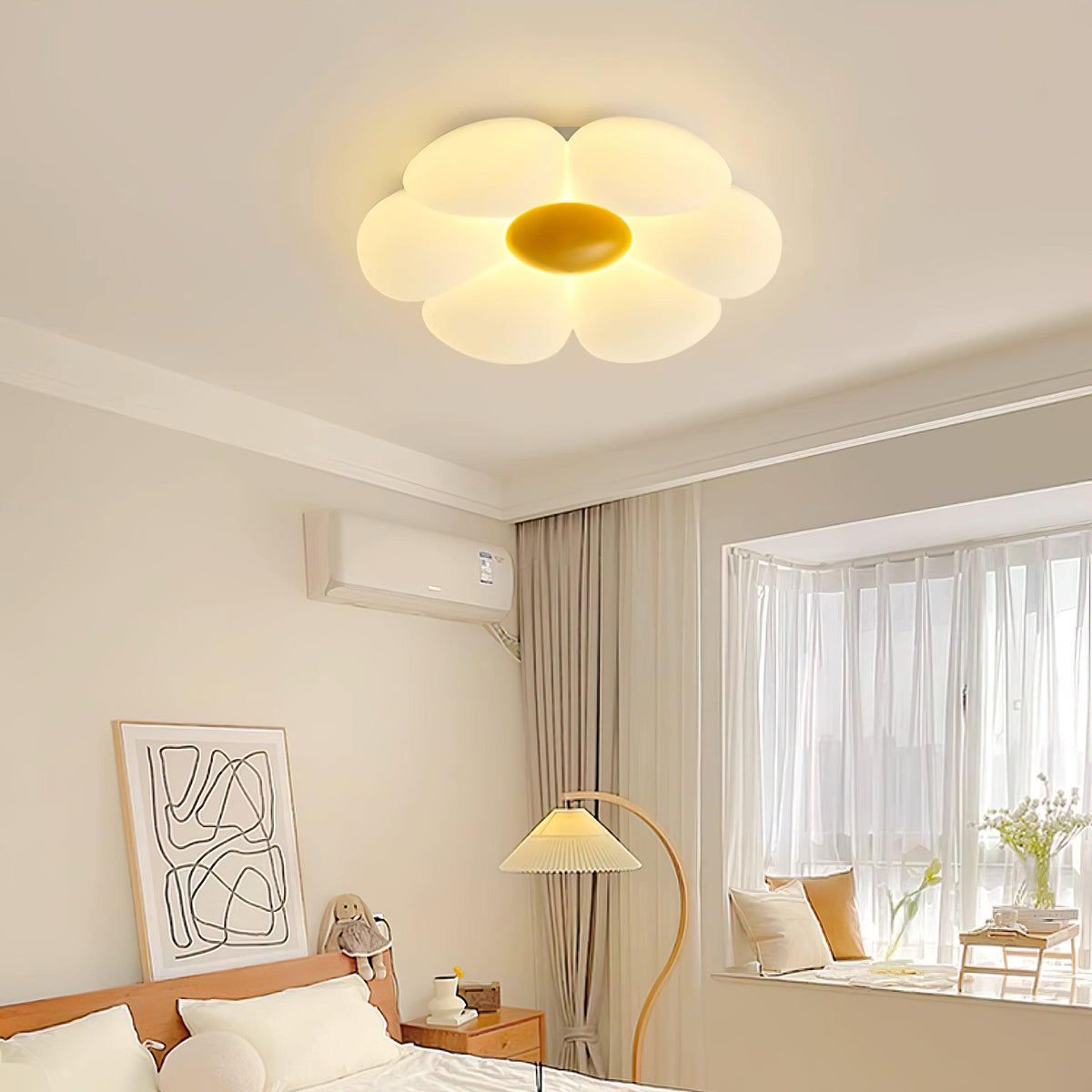 Liorinella Deckenleuchte Sechsstreifen-Blumenform Eleganter Charme für Kinderzimmer