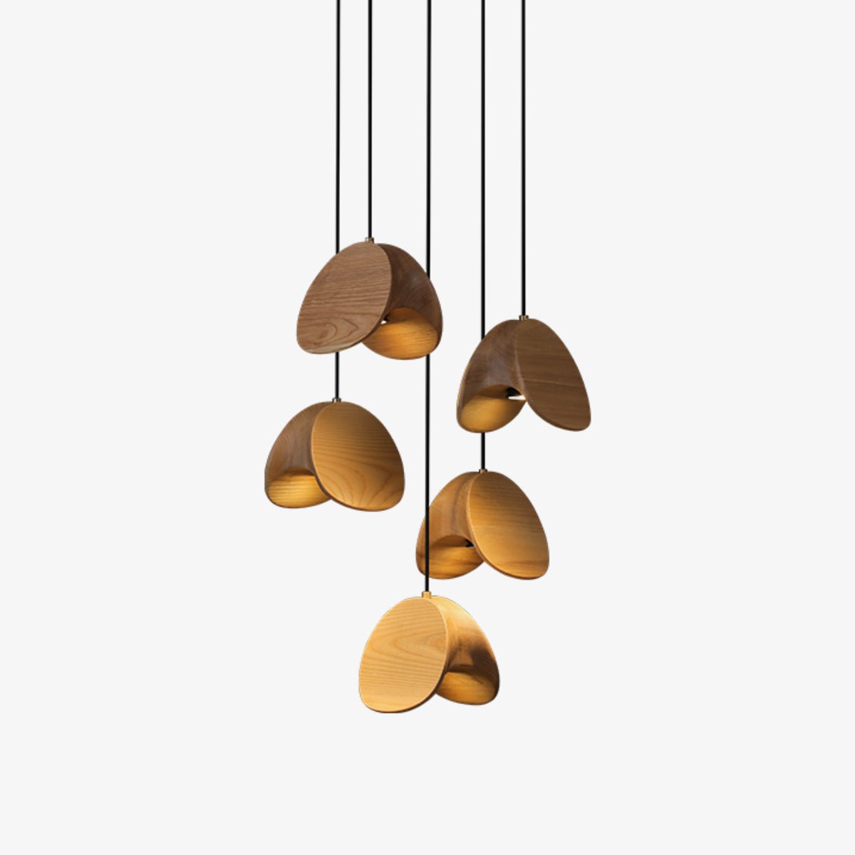 Elmiren Cluster Holz Pendelleuchte