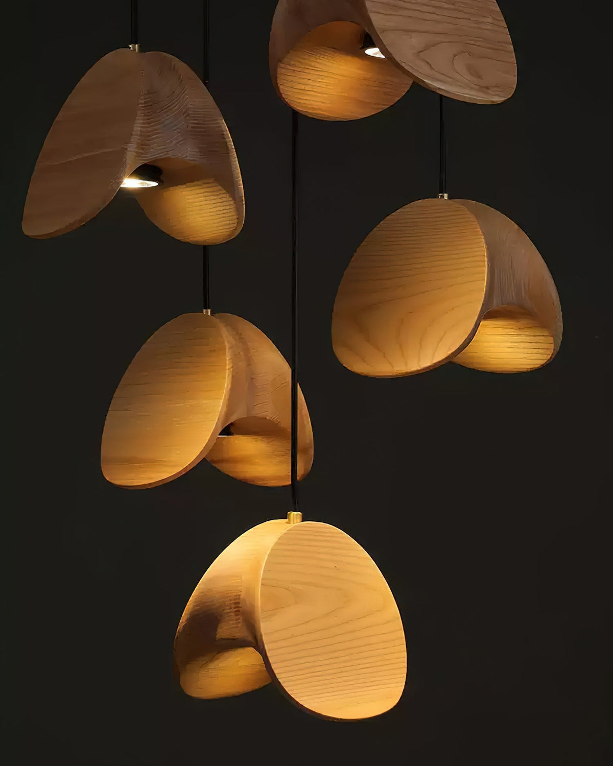 Elmiren Cluster Holz Pendelleuchte