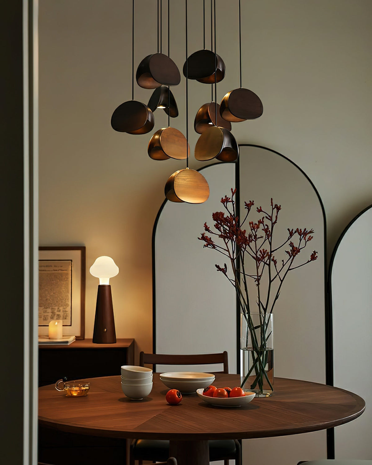 Elmiren Cluster Holz Pendelleuchte
