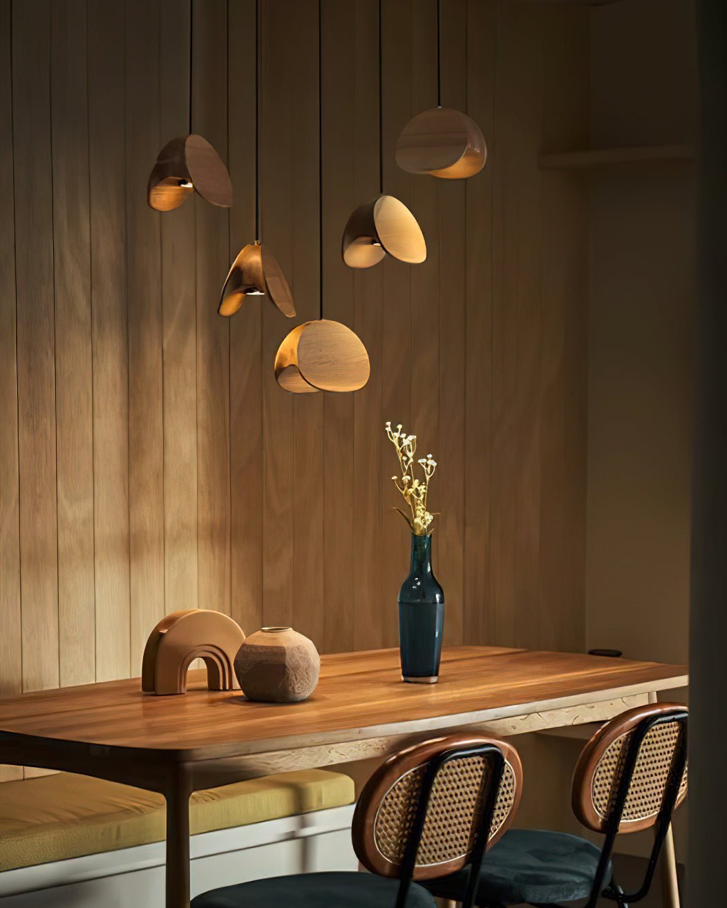 Elmiren Cluster Holz Pendelleuchte