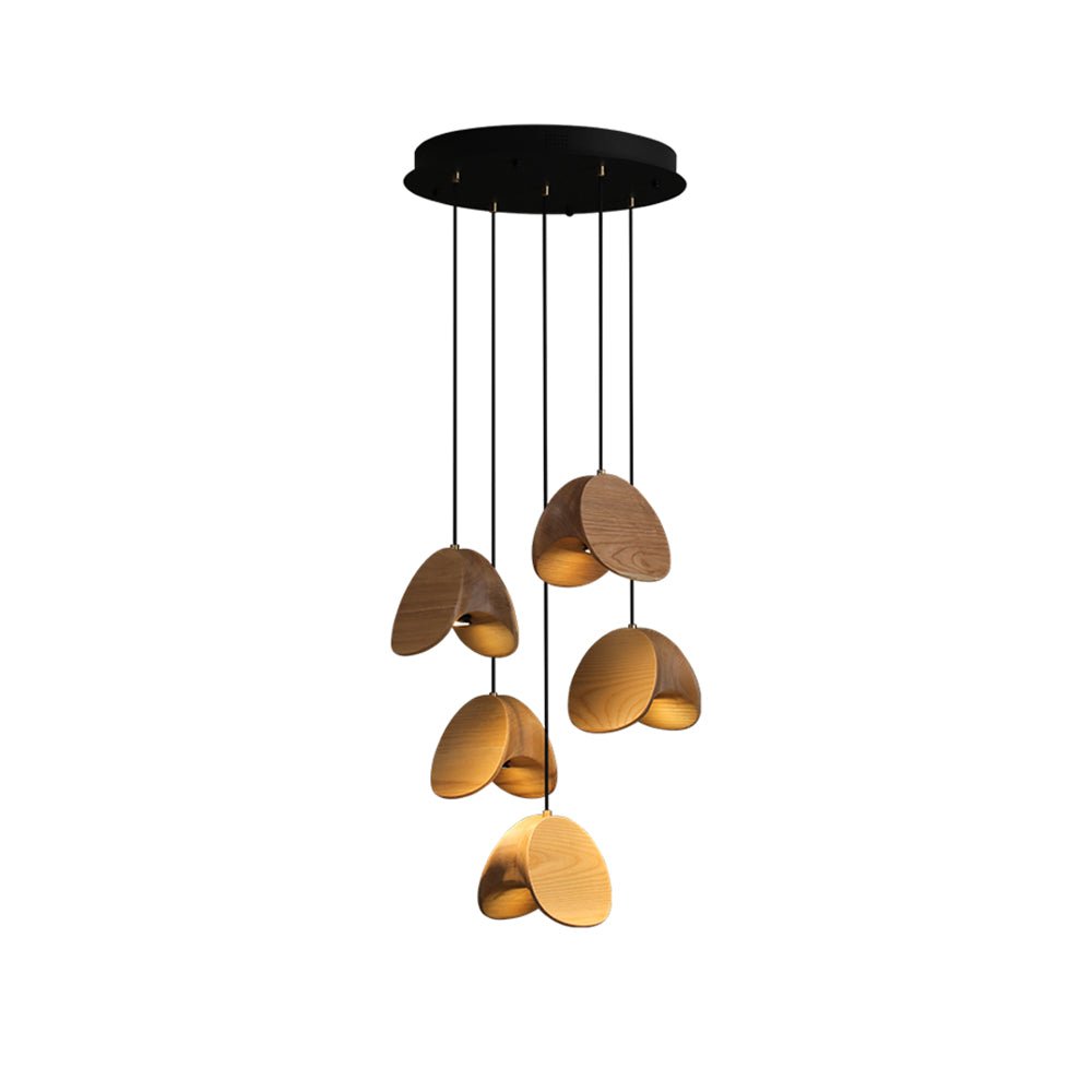 Elmiren Cluster Holz Pendelleuchte