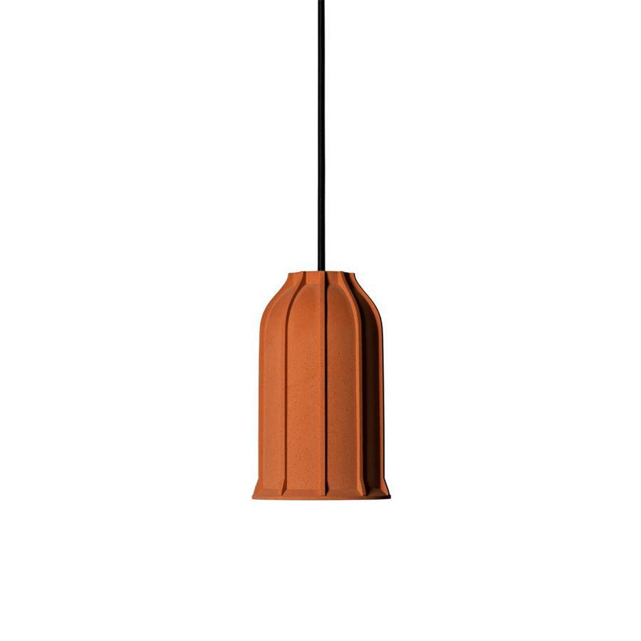 Marnie moderne Pendelleuchte aus Zement in Terrakotta