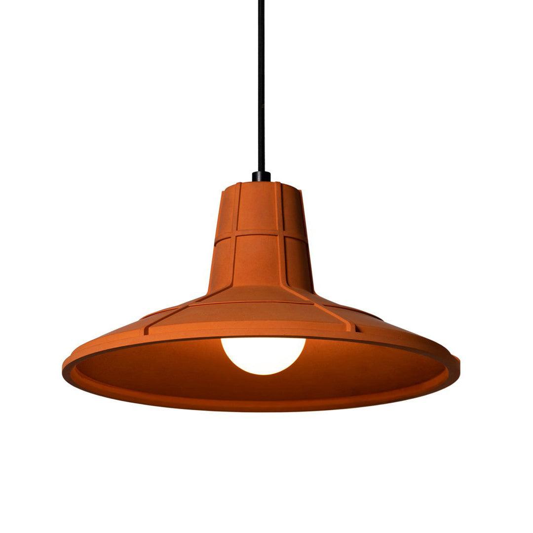 Marnie moderne Pendelleuchte aus Zement in Terrakotta