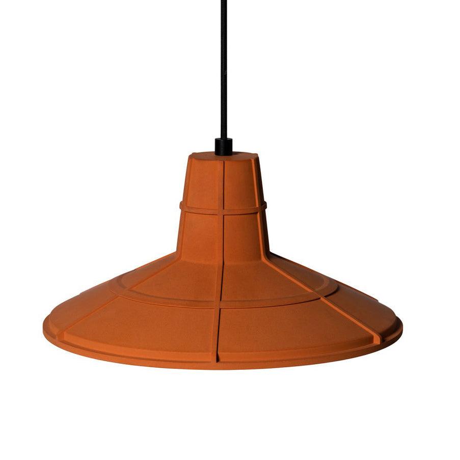 Marnie moderne Pendelleuchte aus Zement in Terrakotta