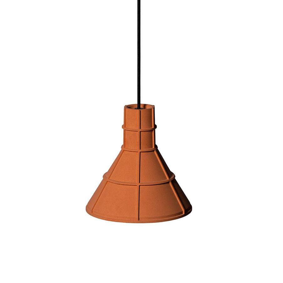Marnie moderne Pendelleuchte aus Zement in Terrakotta