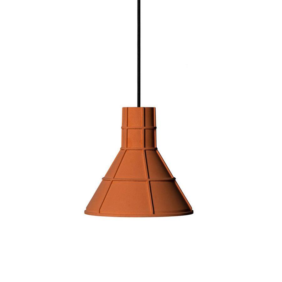 Marnie moderne Pendelleuchte aus Zement in Terrakotta