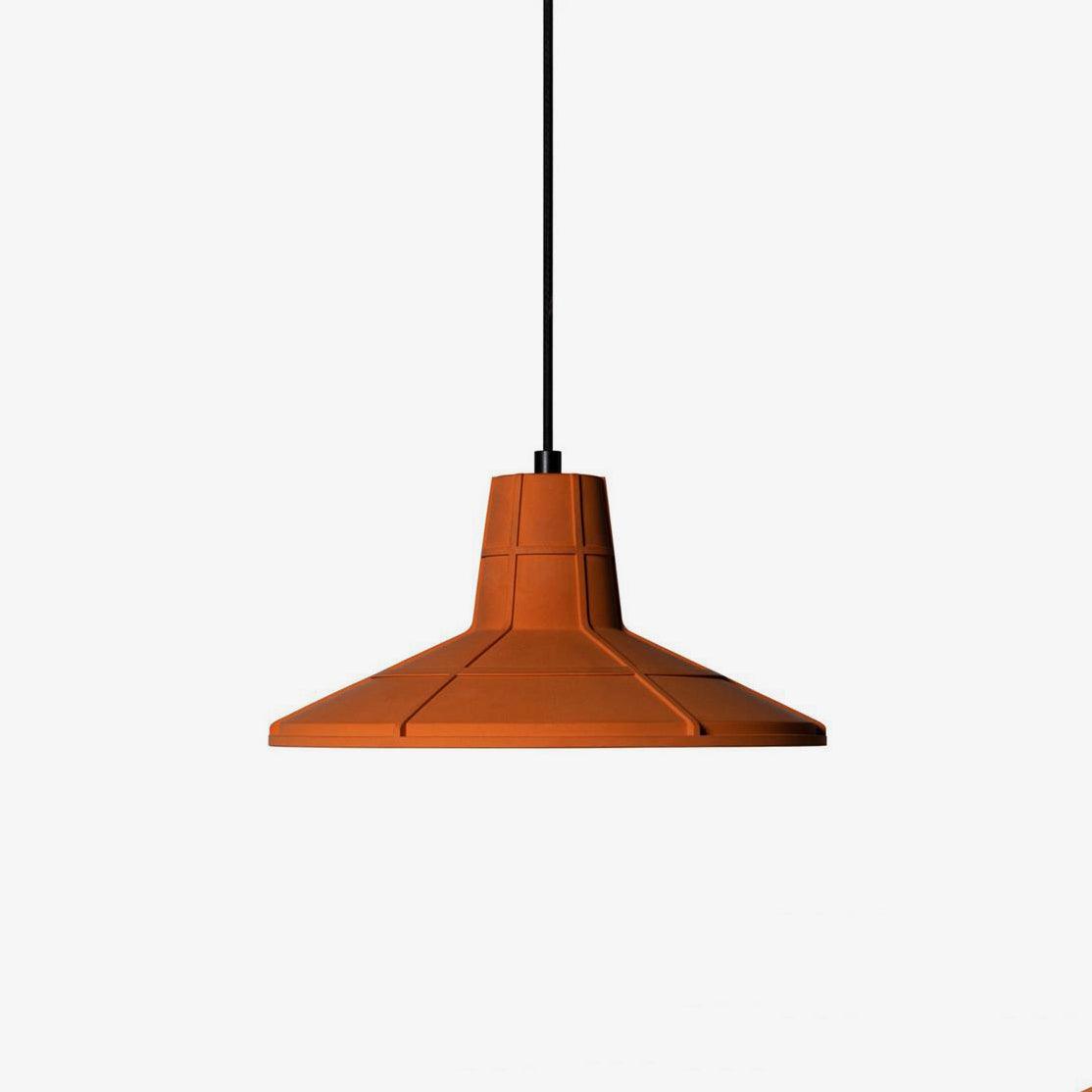 Marnie moderne Pendelleuchte aus Zement in Terrakotta