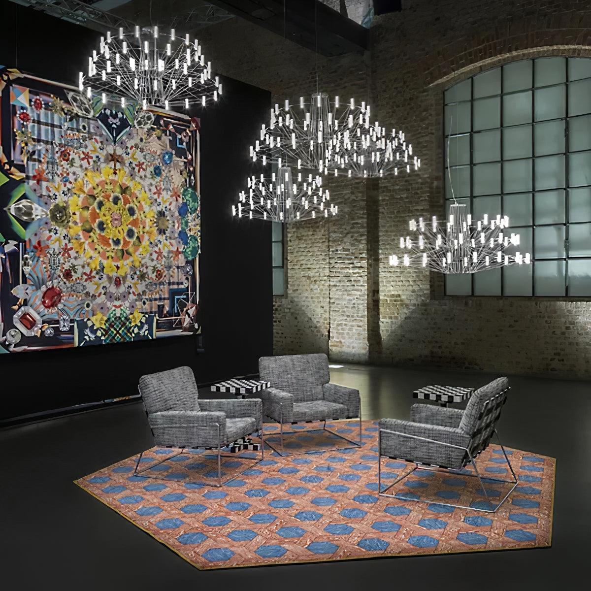 Orinenine Kronleuchter Sky Ballet aus Edelstahl und Acryl im modernen Stil