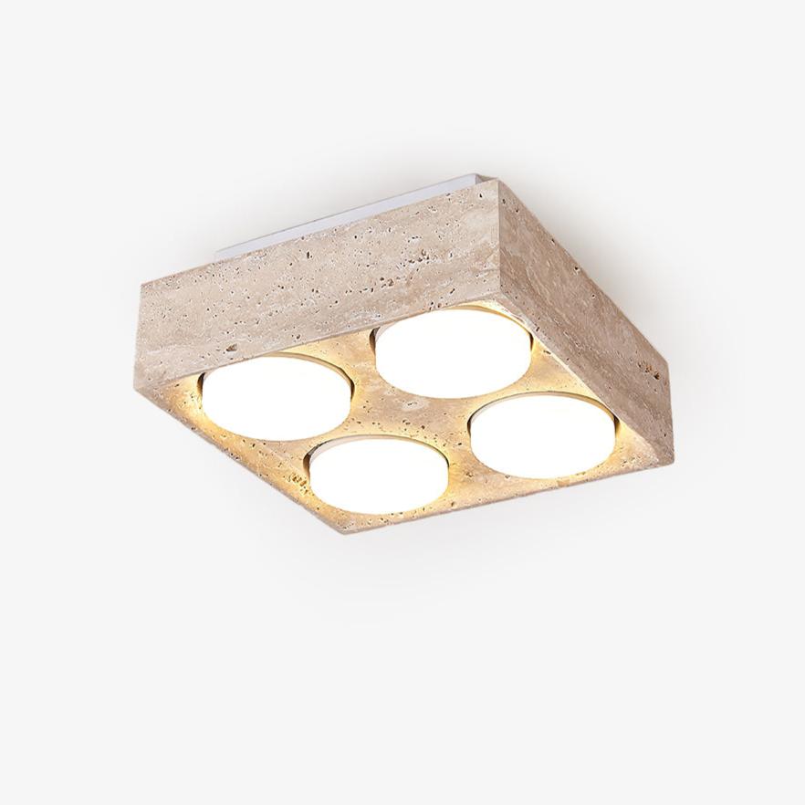 Virinira Quad-Spot Travertine Deckenleuchte