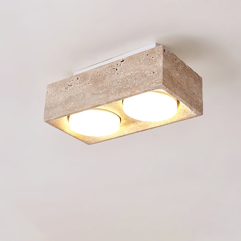 Virinira Quad-Spot Travertine Deckenleuchte