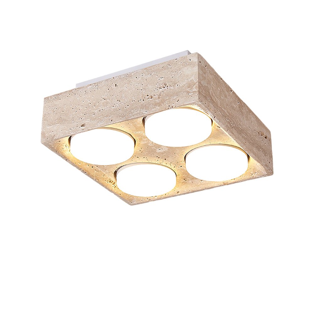 Virinira Quad-Spot Travertine Deckenleuchte