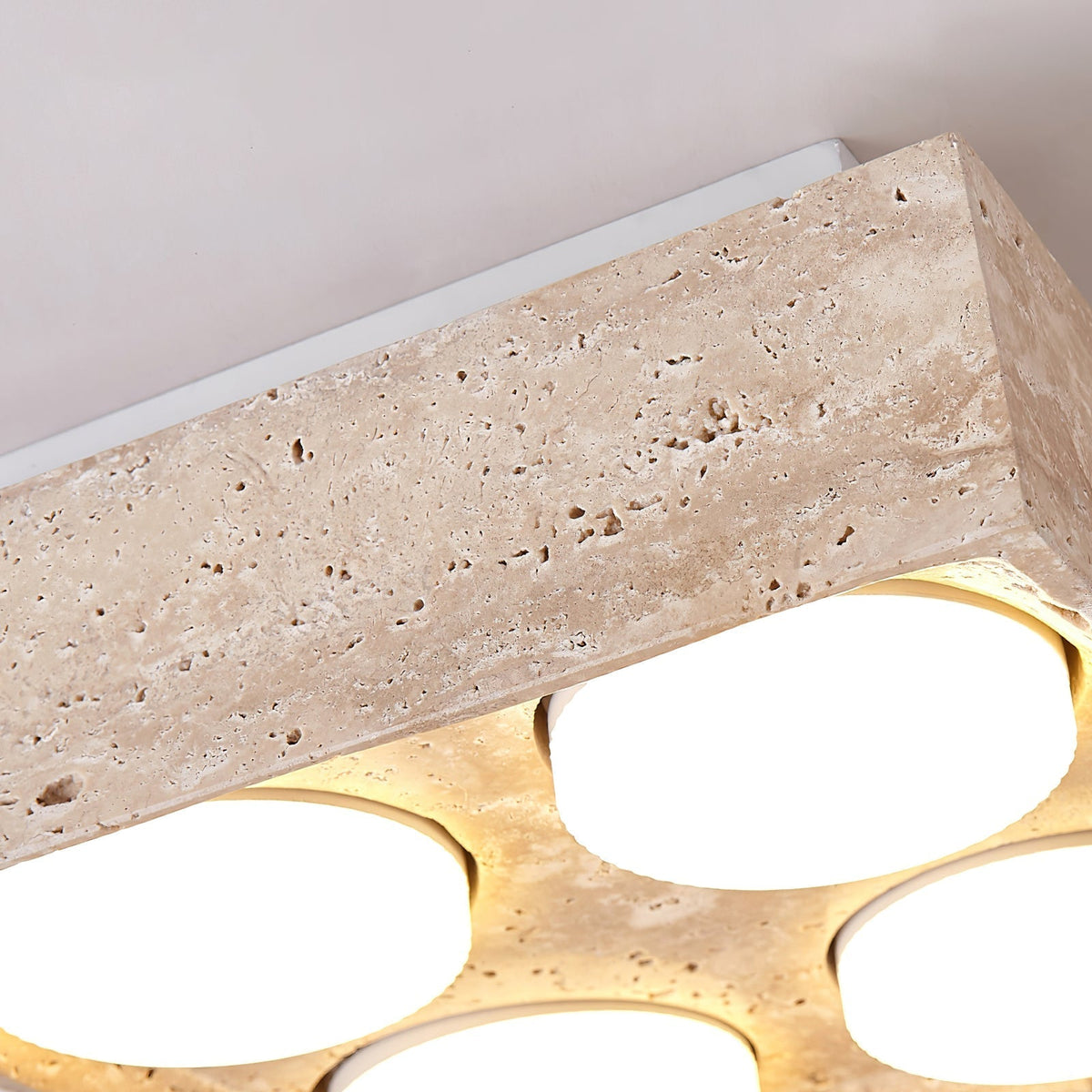 Virinira Quad-Spot Travertine Deckenleuchte