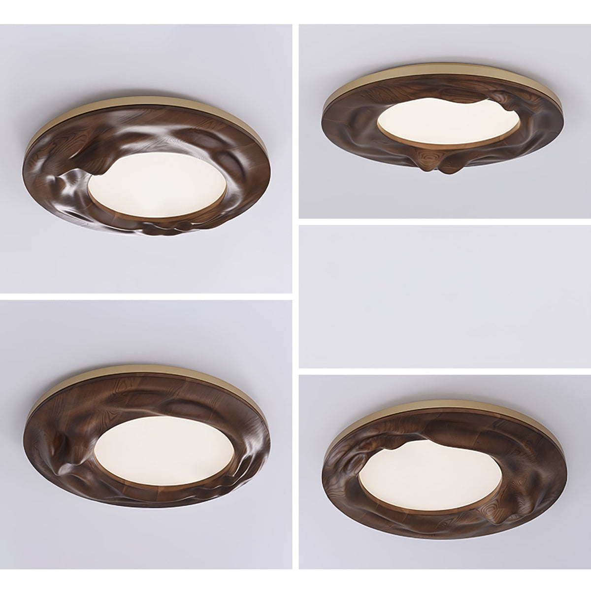 Rinarena Deckenleuchte Holz Ripple Organisch Beruhigend