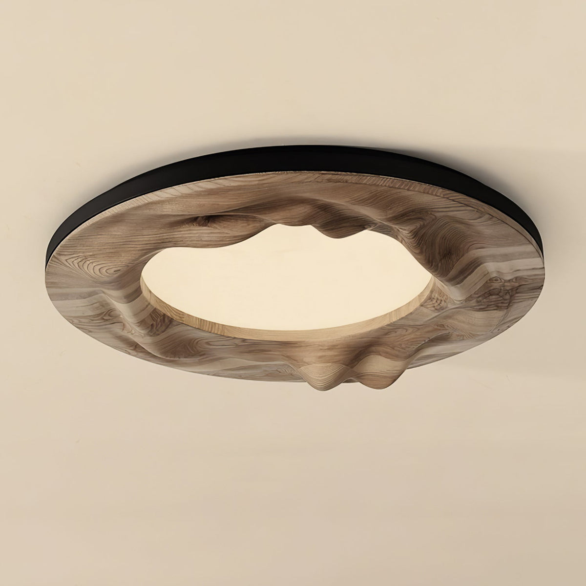 Rinarena Deckenleuchte Holz Ripple Organisch Beruhigend