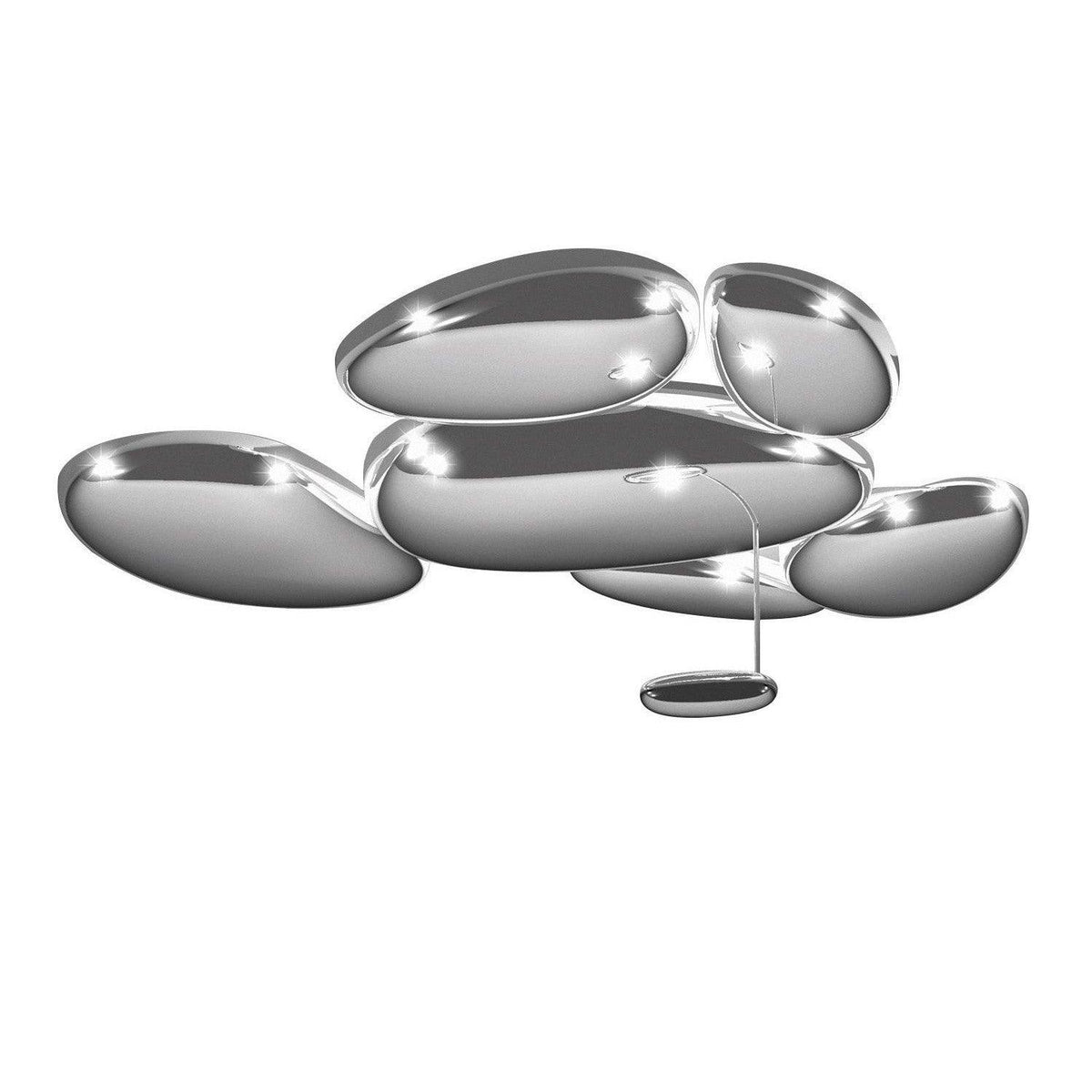 Vostix Deckenleuchte Chrome Kieselsteinform moderne Ausführung