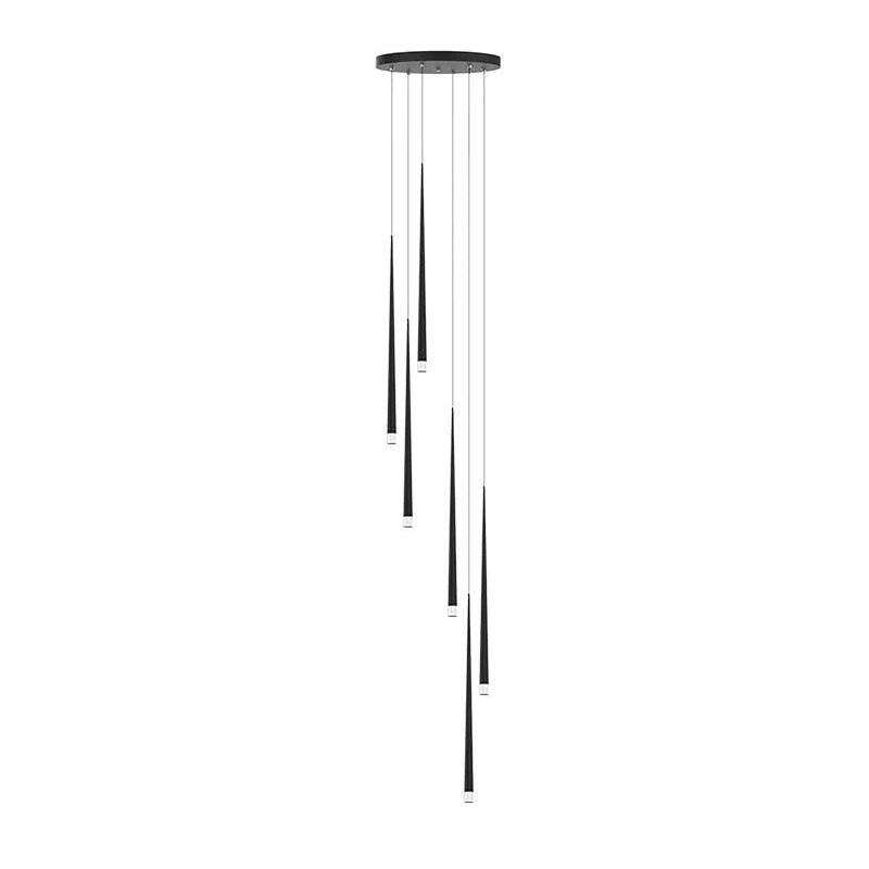 Reveno Kronleuchter Slender Cone Linear Schwarz Minimalistisch